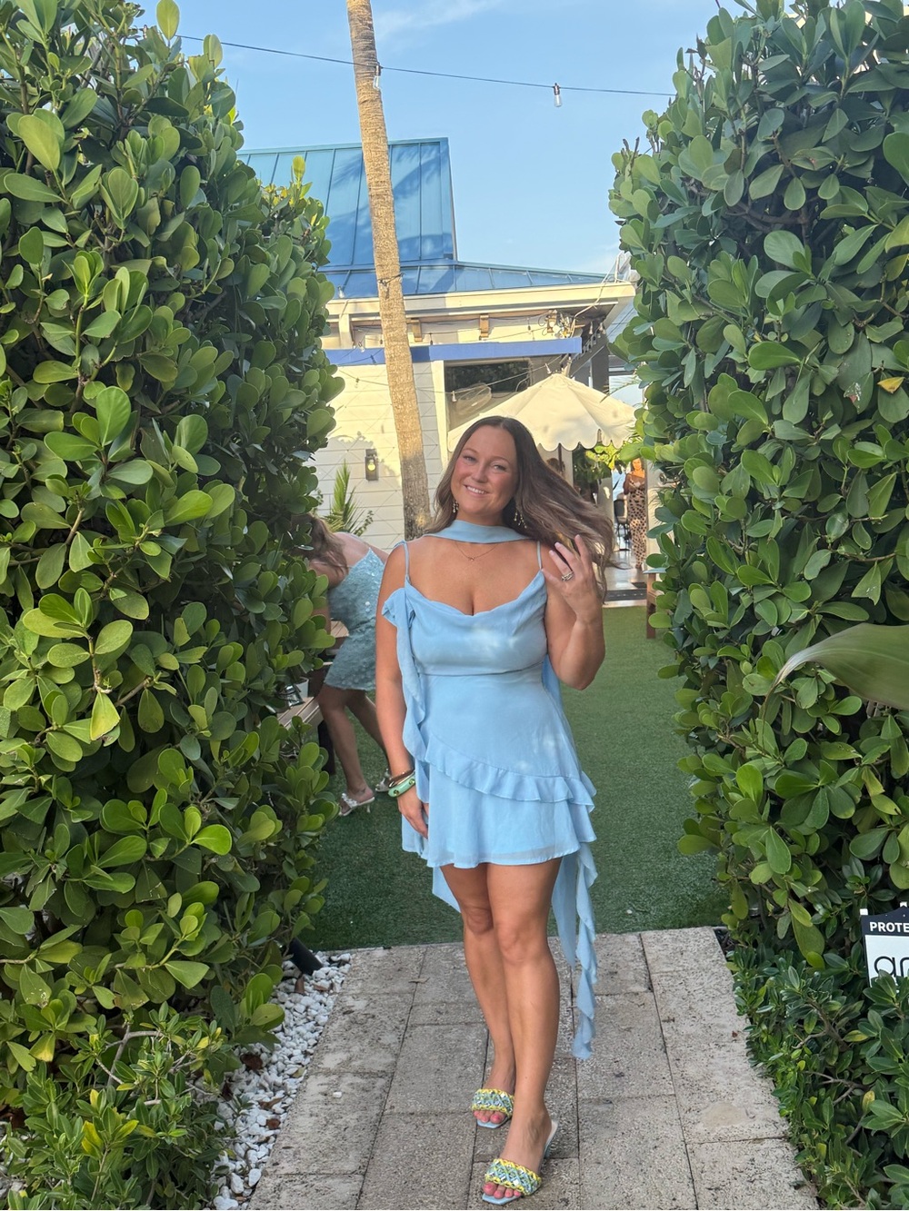Peppermayo Light Blue Ruffle Mini Dress - Picture 6 of 6